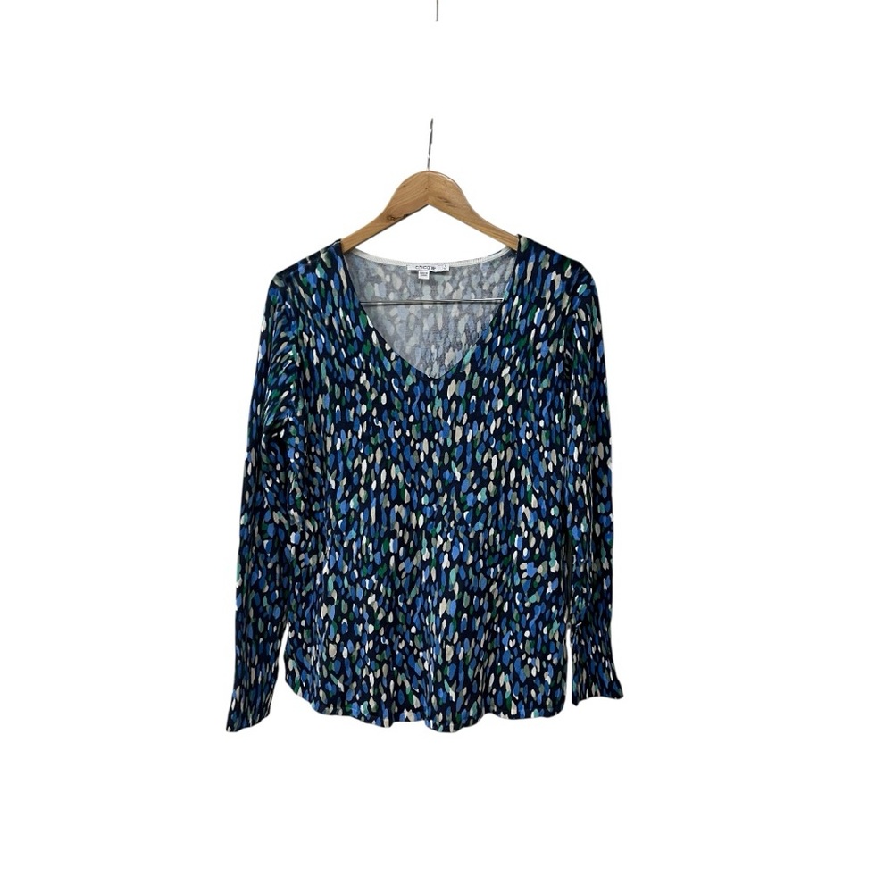 Chico’s V Neck Printed Pullover Knit Top 1 - Picture 3 of 5